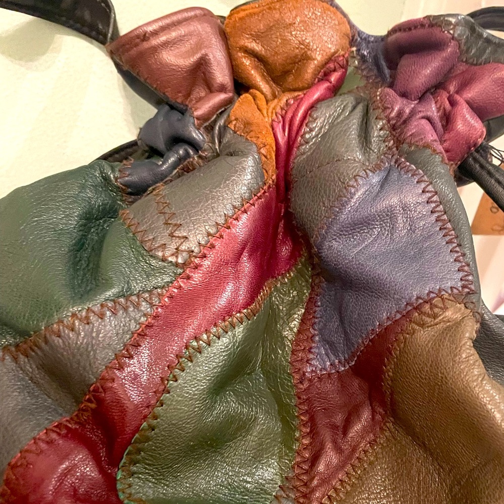 Beautiful vintage patchwork bucket bag